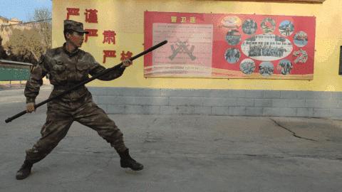 学少林棍法,军中少林