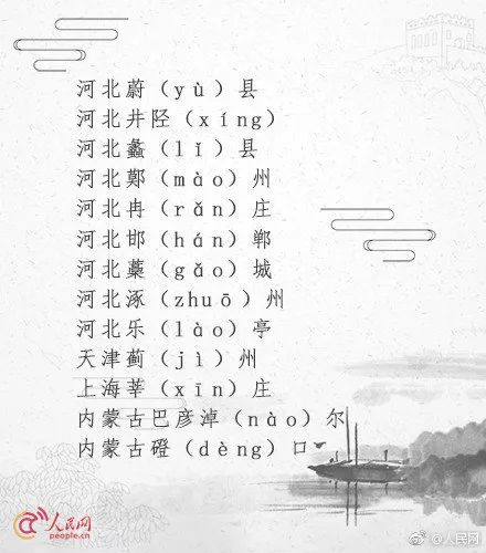 最容易读错的120个地名,一读就错的地名大全集