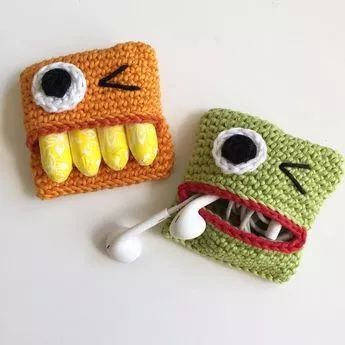 笔收纳袋小布袋,毛线钩笔袋的编织教程