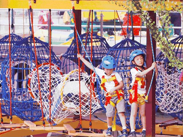 100个亲子互动游乐项目,100多平米的亲子游乐场