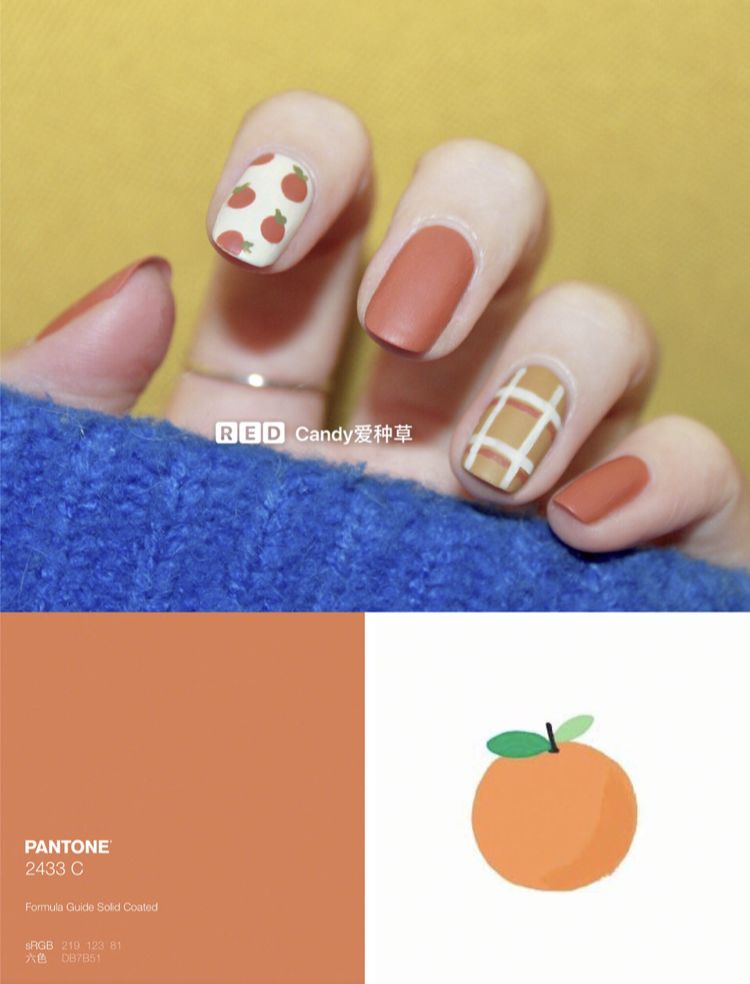 夏天美甲款式图片2022最火网红款,夏天短指甲美甲纯色显手白