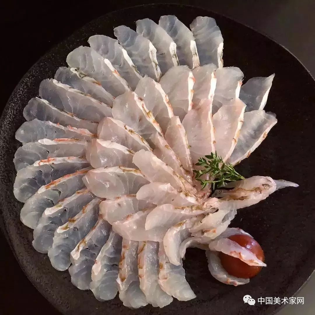 刺身的艺术图片大全,用生鱼片画作品
