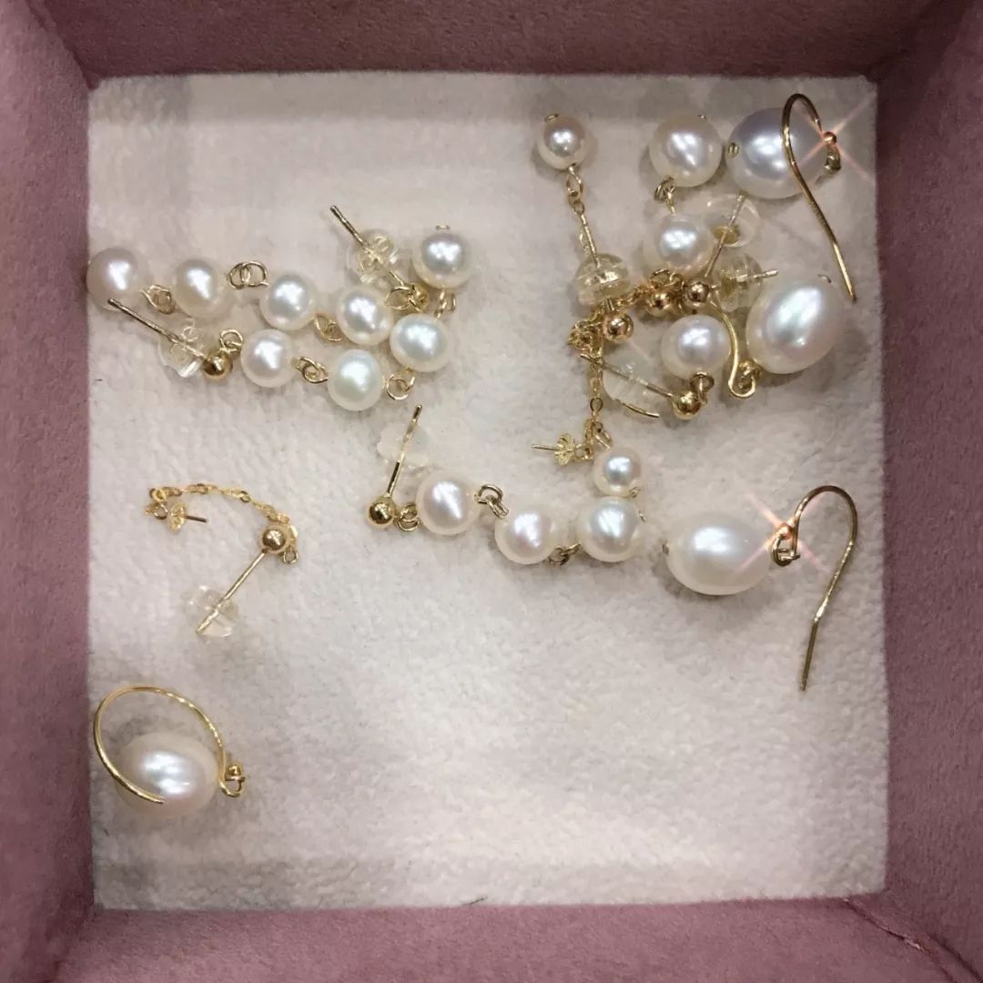 珍珠三圈耳环,耳饰珍珠推荐