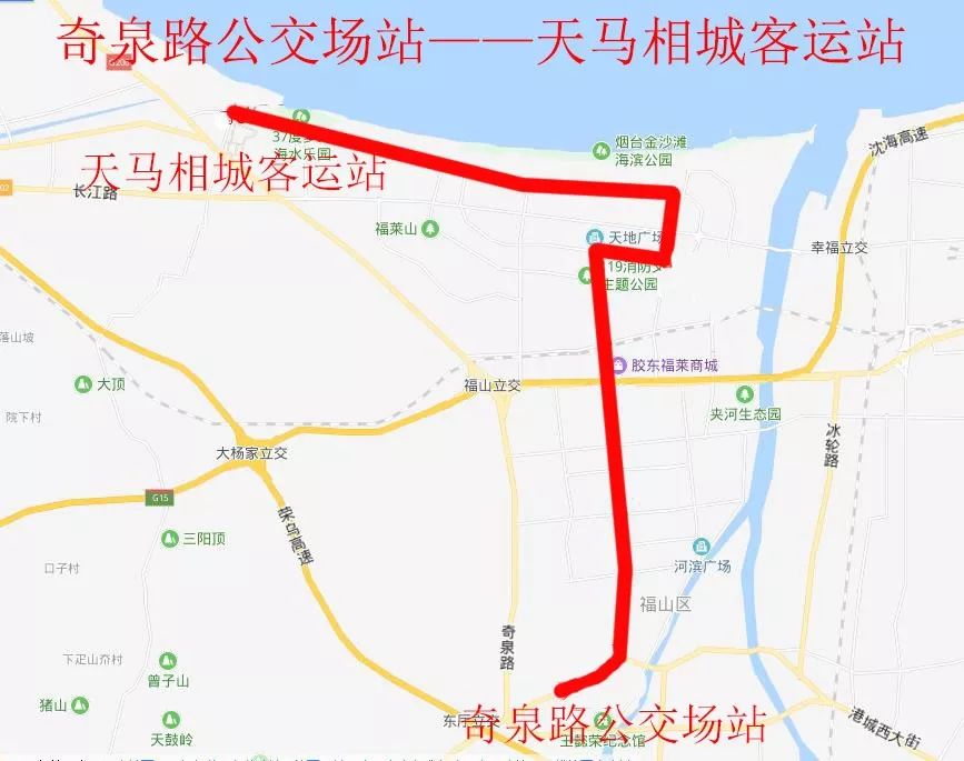 烟台旅游公交车路线图最新,烟台海岸线旅游专线
