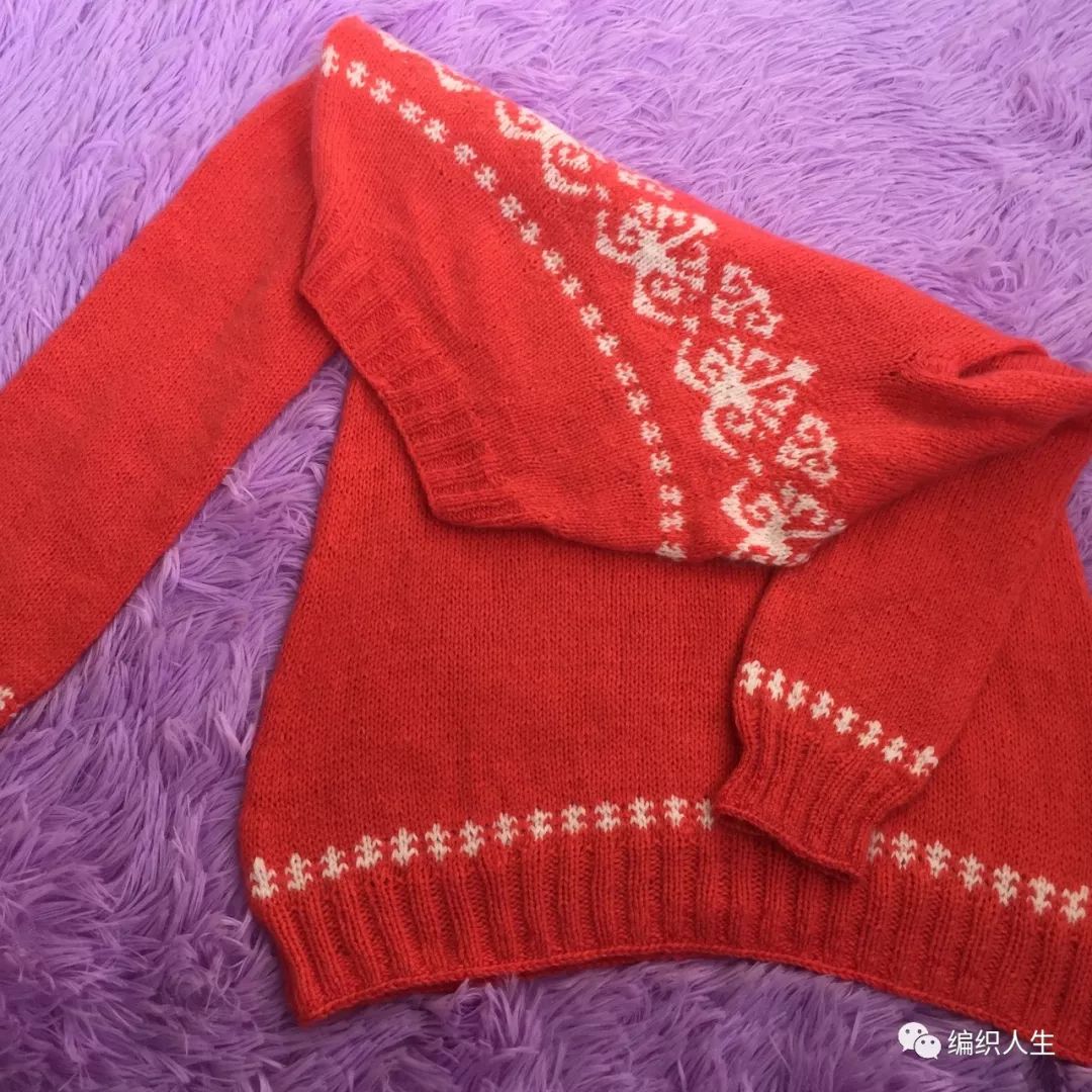 短款棒针粗线毛衣落肩编织方法,棒针彩虹波浪毛衣编织全过程