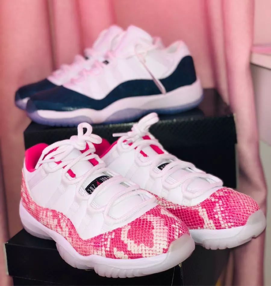 aj11low蓝蛇裸鞋,nikeaj空军一号高帮开箱