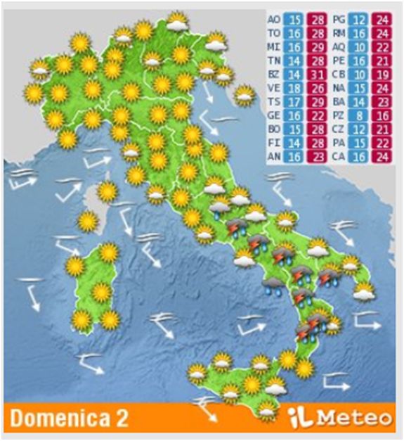 「意·天气」6月热浪来袭！明日起，意大利全面升温，最高可达35度！