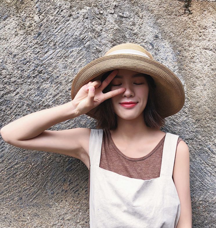时尚穿搭防晒帽夏季防晒必备,夏天防晒遮阳帽出门必备