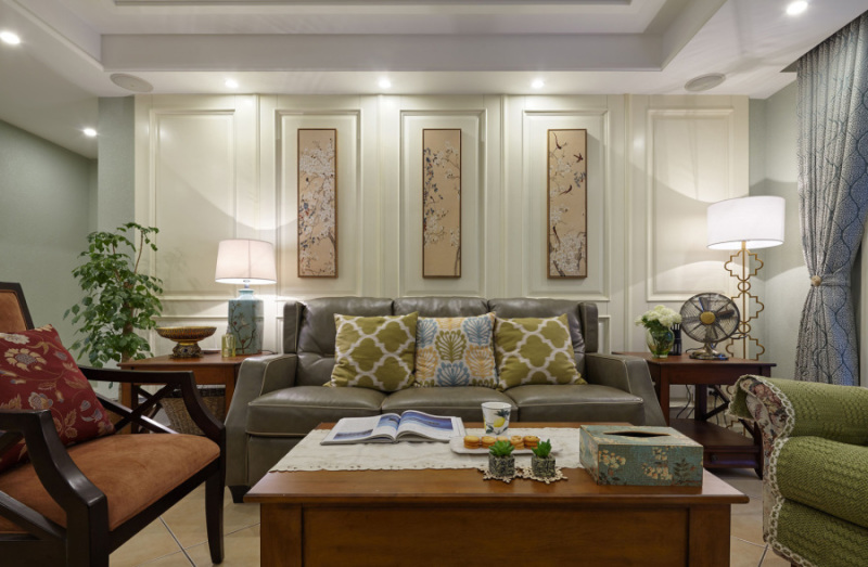 新城美式风格装修性价比高,116.7平米美式风格装修