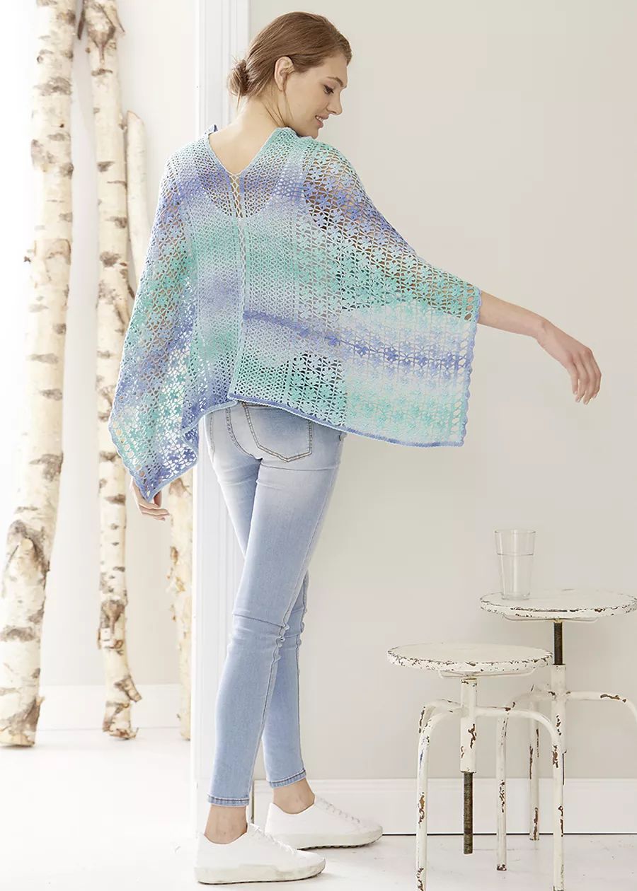 一线连钩成人连衣裙教程,拼花钩衣一线连