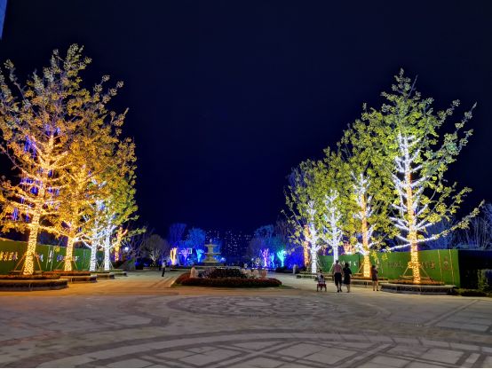 菏泽景区喷泉,菏泽有夜景的景区