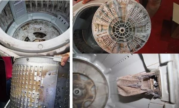 洗衣机里加上它陈年污垢全出来了,洗衣机污垢和霉菌危害