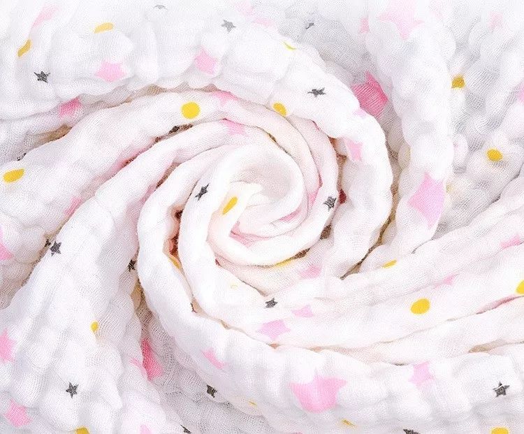 婴儿浴巾面巾,婴儿用的四层纱布浴巾