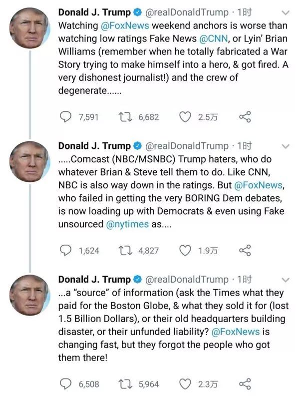 福克斯怼特朗普,特朗普接受福克斯电视台采访