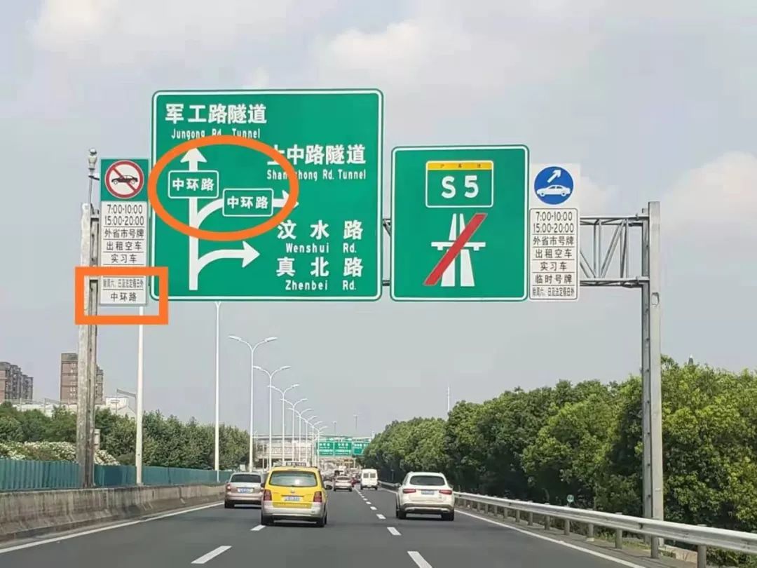 上海中环路沪嘉高速,沪嘉高速限外牌