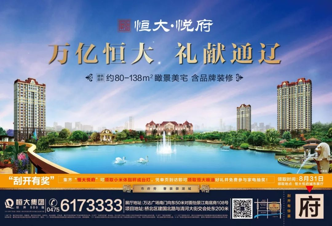 通辽恒大悦府景观,恒大悦府2020新楼盘