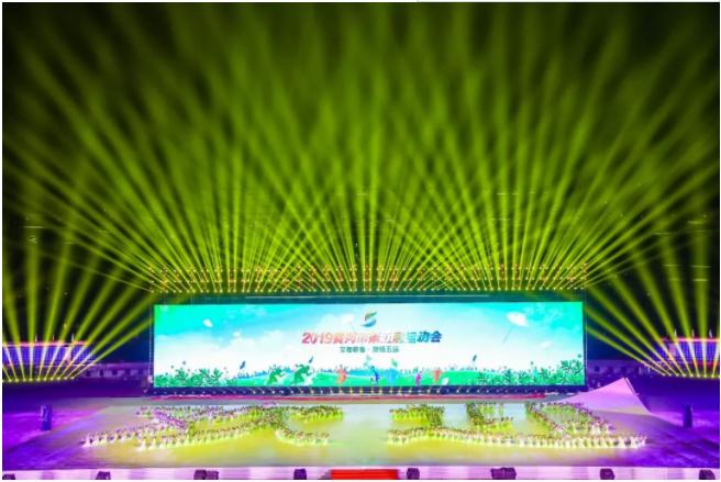 黄冈校运会开幕式入场表演,美爆了黄冈市五运会开幕式