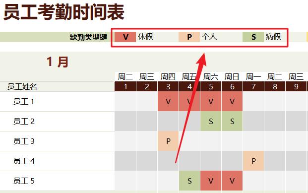 最简单员工考勤表模板制作方法,员工考勤模板图片