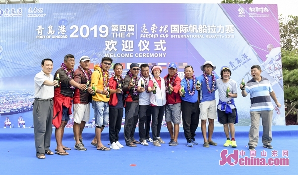 三十日，沧海一棹贯东亚欢迎2019青岛港第四届“远东杯”国际帆船拉力赛航海勇士们“回家”