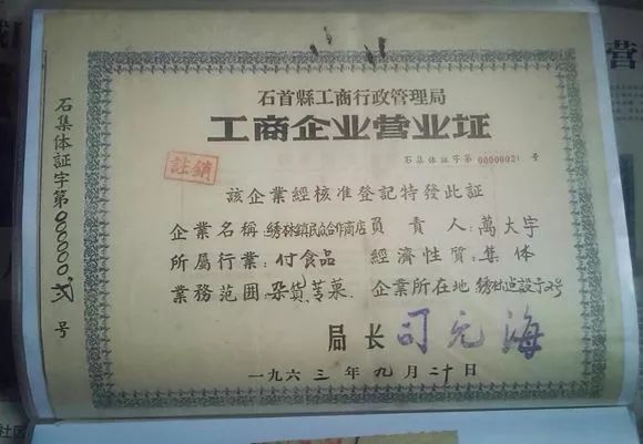 1949—2019，七十年营业执照发展史，致敬市场监管人