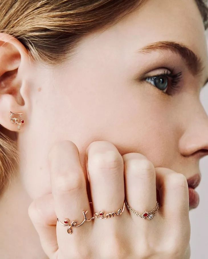 时髦戒指,时髦可调节戒指