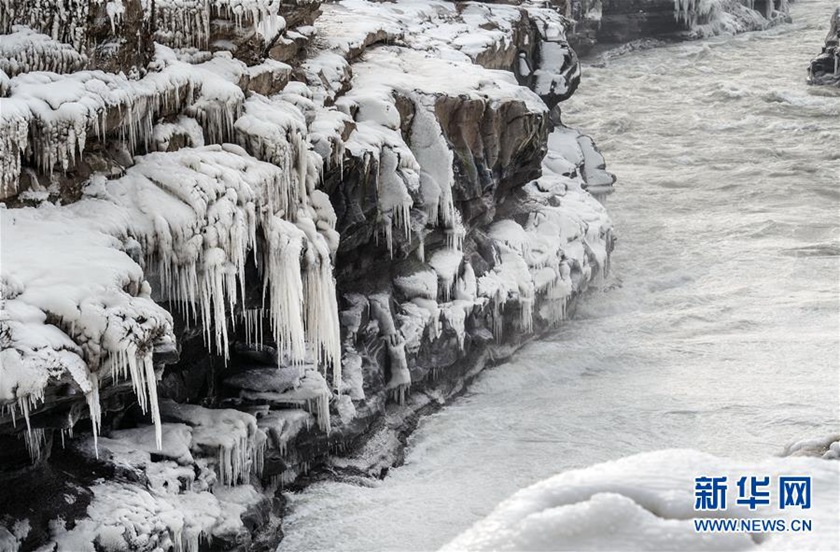 壶口冰瀑的照片,壶口瀑布冰瀑图片