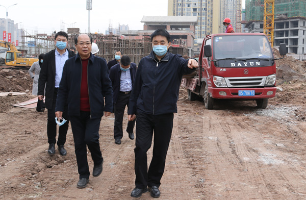 蒲洪强带队调研重点项目建设情况,区长调研检查基础设施和项目建设