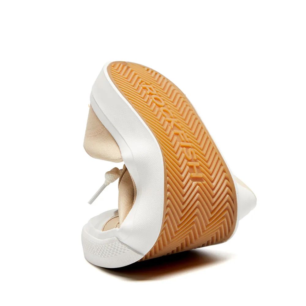 英国的小白鞋,帆布不系鞋带小白鞋