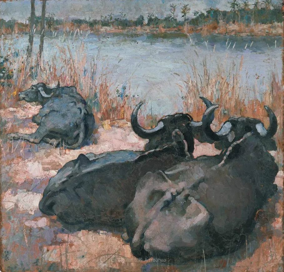 徐悲鸿先生的巨幅油画愚公移山,徐悲鸿中国现代画之父