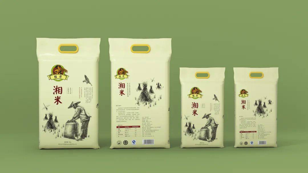 漂亮的大米系列包装设计,日式大米包装设计