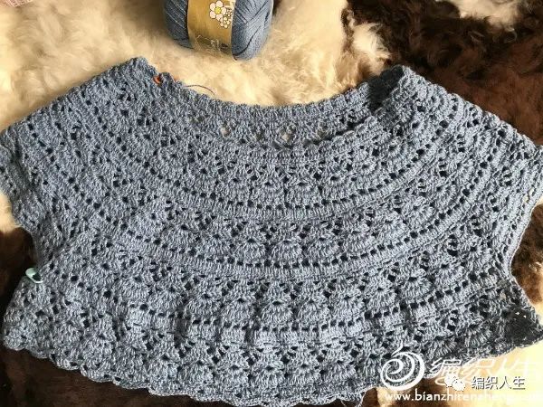 水滴领葱衣领子钩织图解,葱衣开衫图解和教程超详细