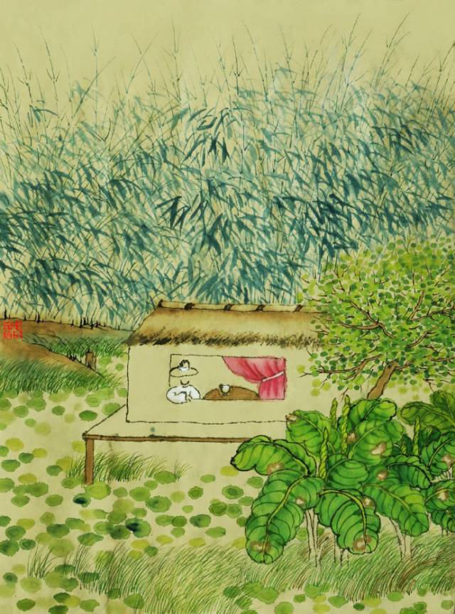 老树诗画里的夏天,老树画画中秋的诗