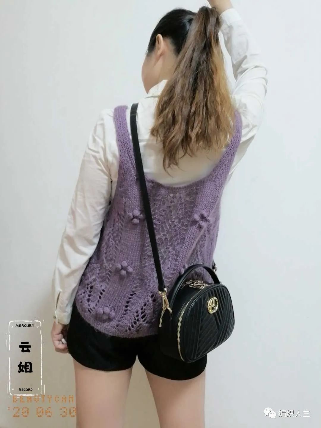 棒针编织叶子花背心图案,女式背心叶子花怎么织