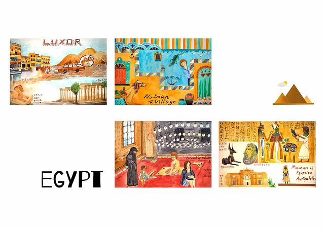 手绘埃及沙与海中的奇迹，我的流浪者之歌