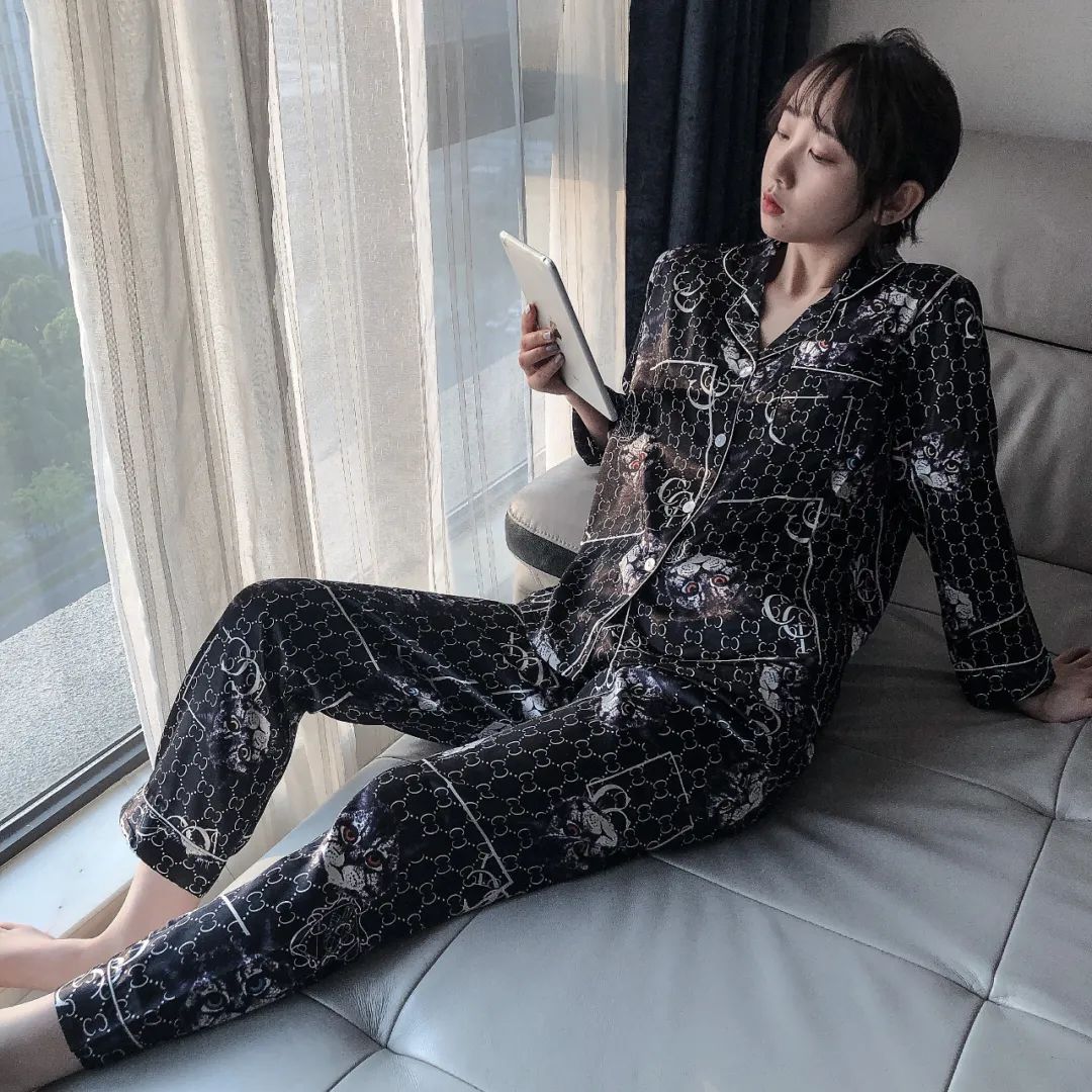 高档可爱甜美ins风纯棉睡衣,天丝棉轻奢短袖睡衣