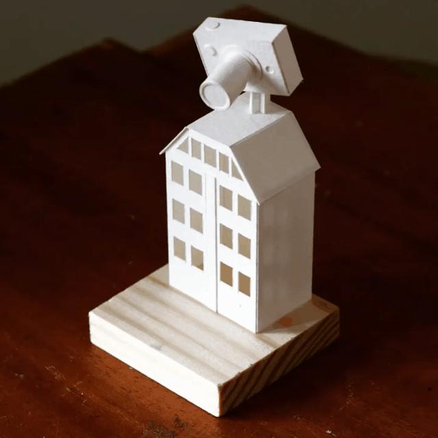 手工diy建筑模型,小丑回魂场景微缩模型手作