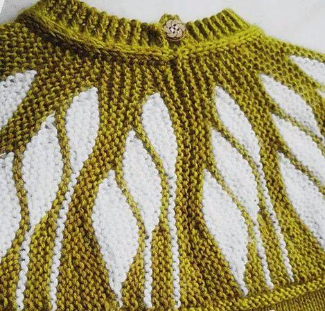 藏蓝色慵懒风羊毛棒针套头毛衣,儿童毛衣棒针编织教程图解