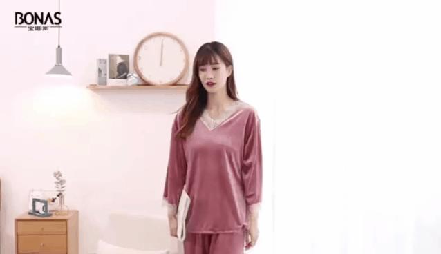 珊瑚绒睡衣冬季可外穿,双面珊瑚绒睡衣睡袍