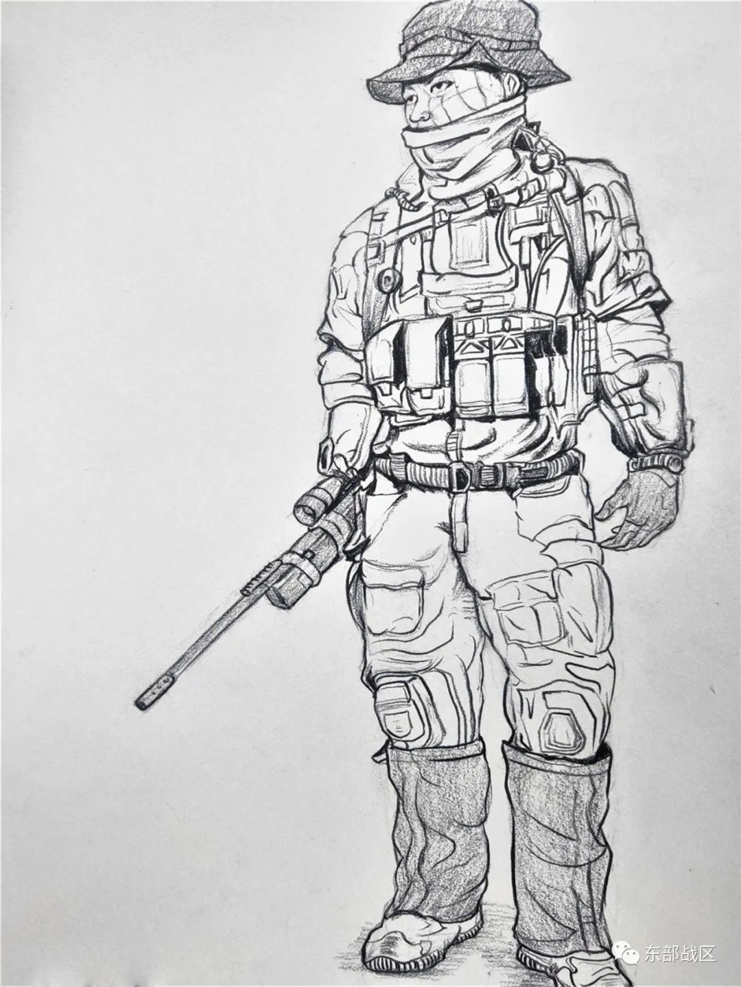 部队插画手绘简单,100张军旅手绘