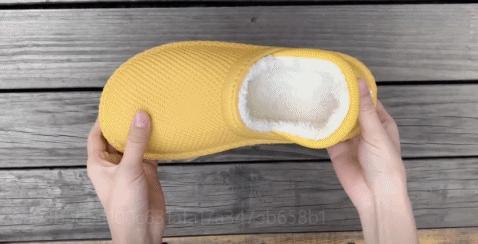 穿着舒服加绒防雨鞋,冬季慵懒风鞋防水