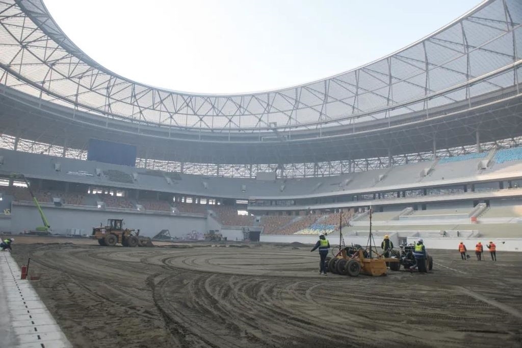 成都第二座专业足球场竣工在即 预计7月底交付使用