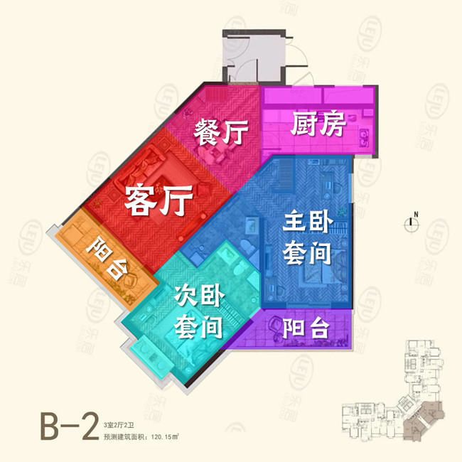 恒盛尚海湾一期83.6平方户型图,恒盛尚海湾97平
