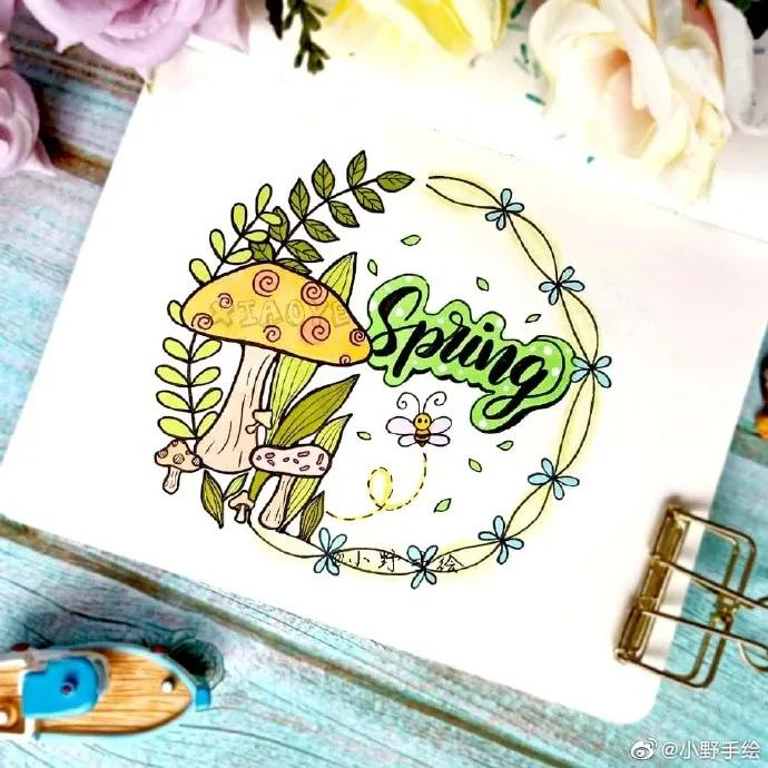 假期手抄报简单又漂亮可爱的图案,又好画又漂亮的手抄报