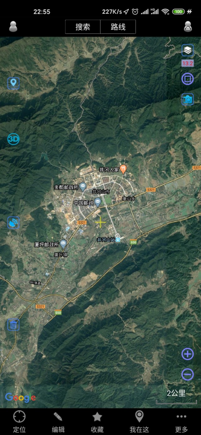 吉安市十县两区一县级市城区城建面积直观对比（同一比例尺下）