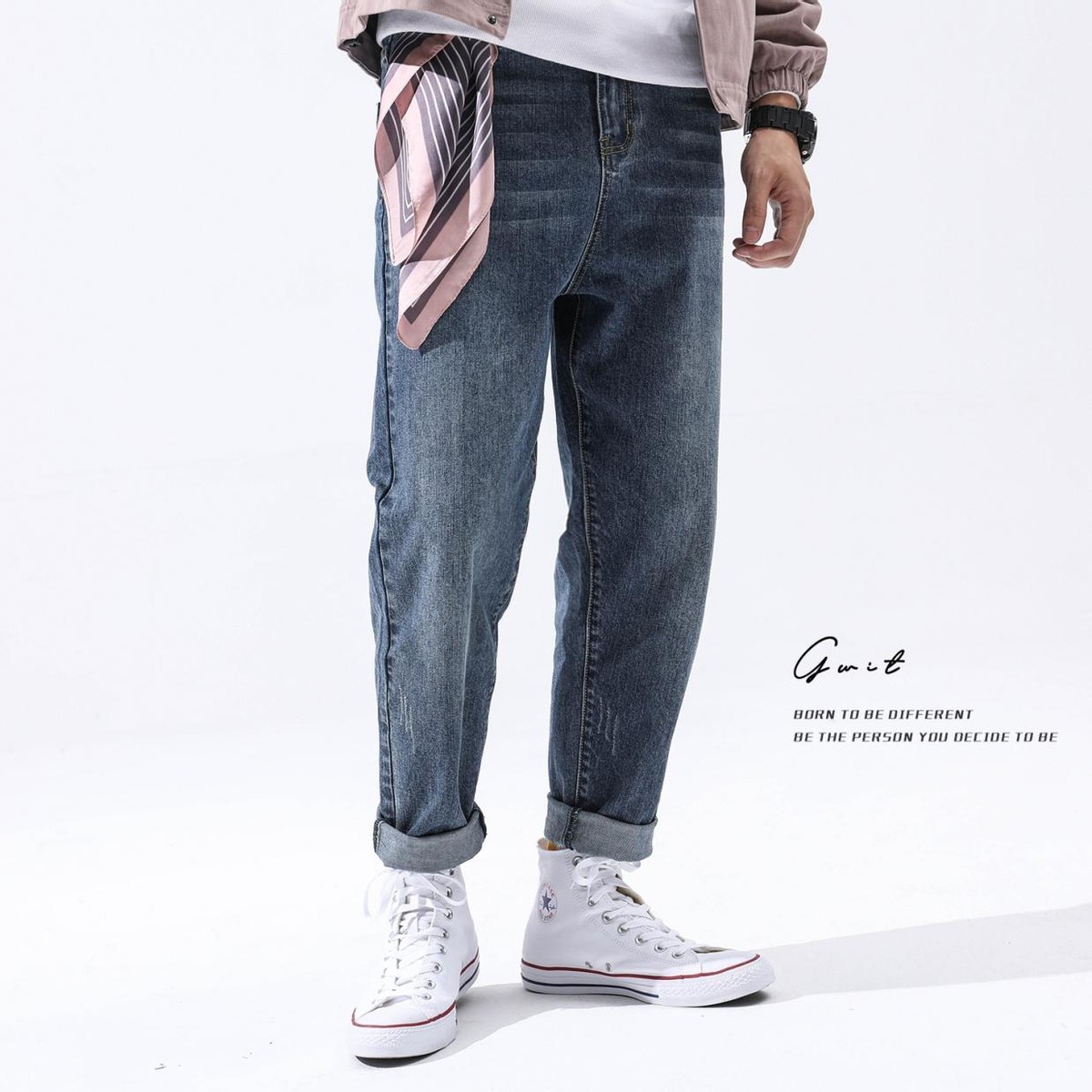 男士当季最流行的紧身七分牛仔裤,男士必备一款秋冬牛仔裤排行榜