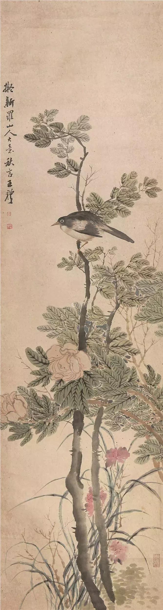 潘天寿100幅花鸟画欣赏,潘天寿花鸟画构图法