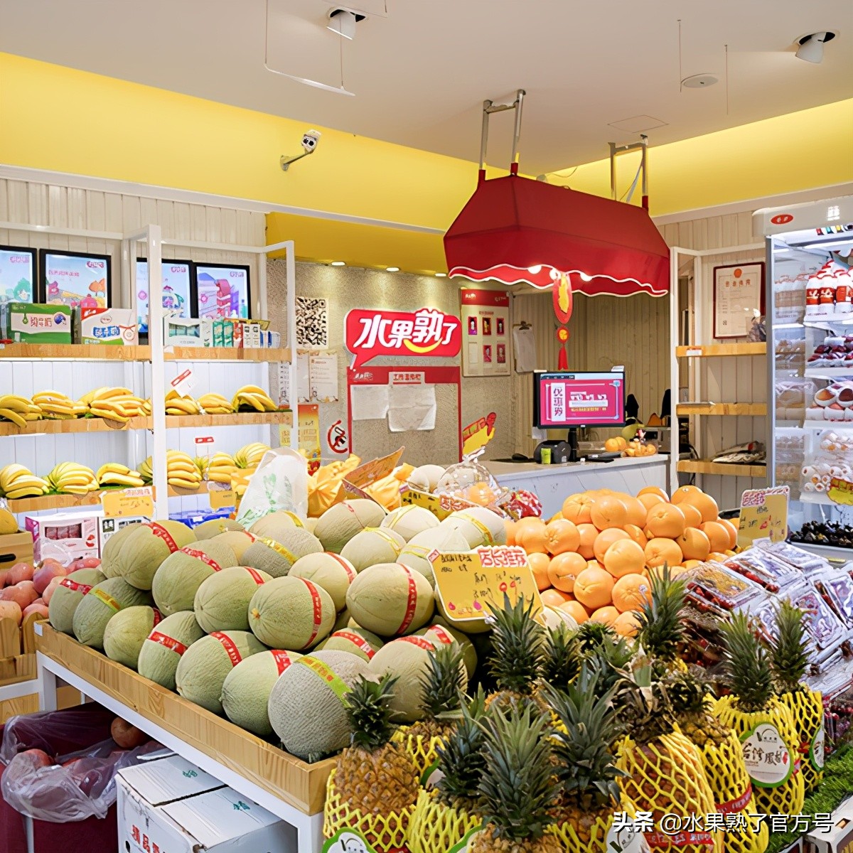 超市水果堆头陈列摆放技巧,水果店50平陈列摆放