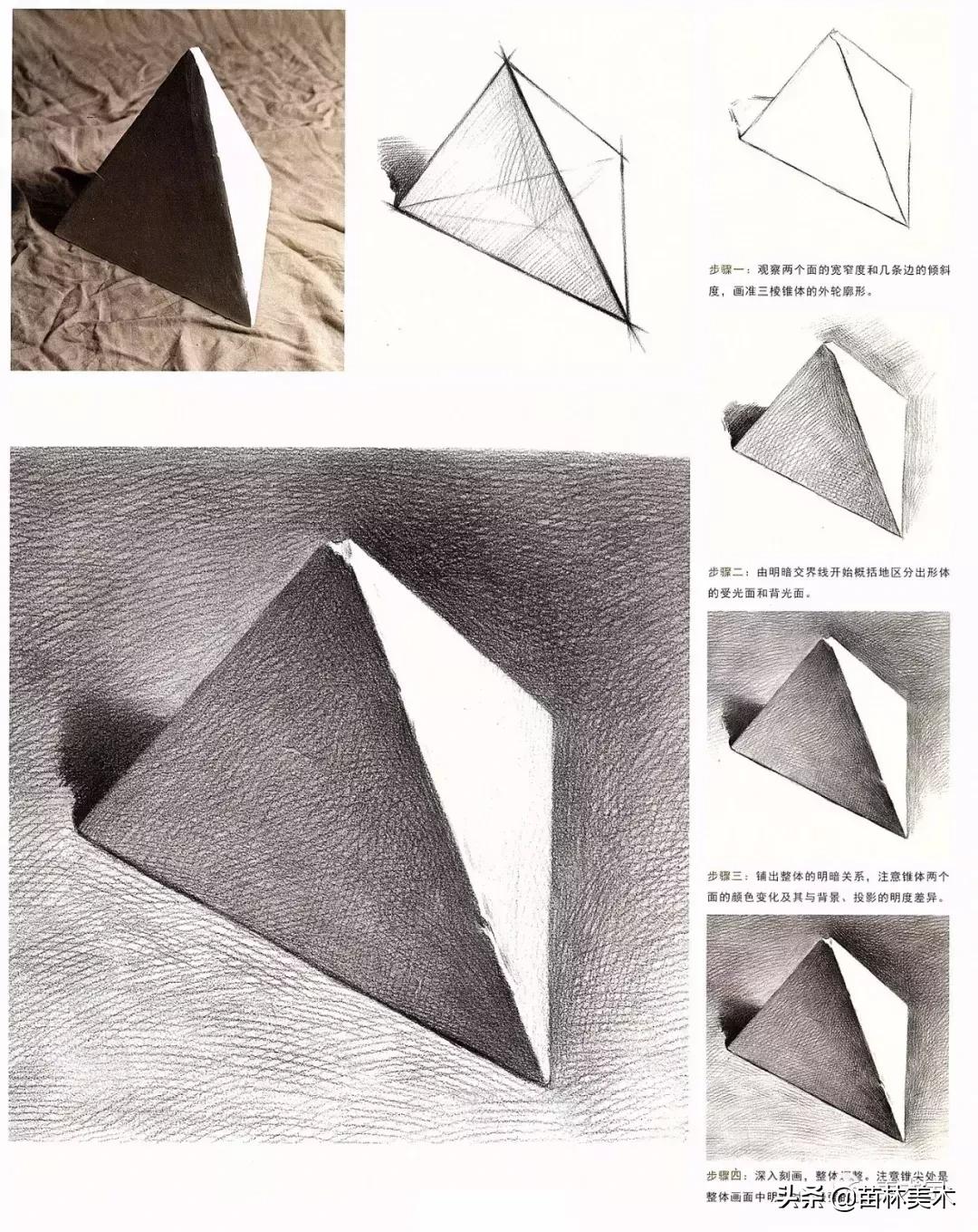 单个几何体图形素描教程,素描单个几何体结构图