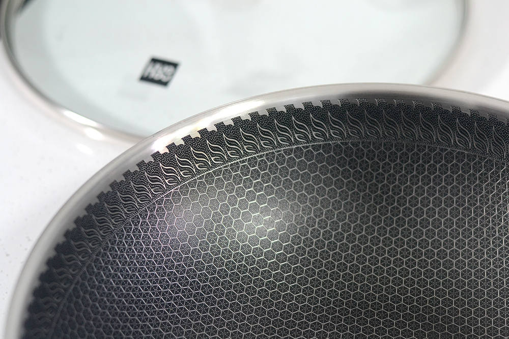 316不锈钢不沾锅加厚款,三层钢无涂层不沾锅