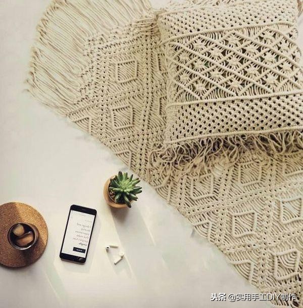 手工纯白棉绳编绳挂件,手工编绳合集名称